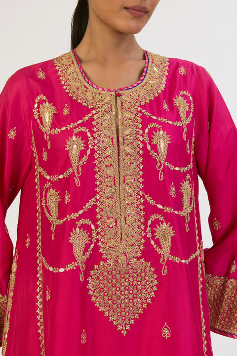 Eshita Kurta and Pant - Fuschia