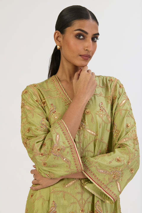 Abhira Kurta and Pant - Sea Green