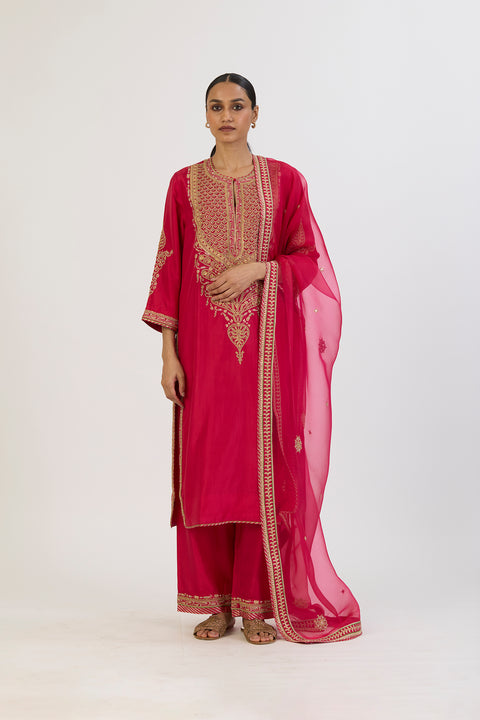 Rajasi Dupatta - Dark Pink