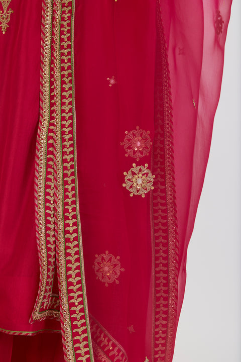 Rajasi Dupatta - Dark Pink