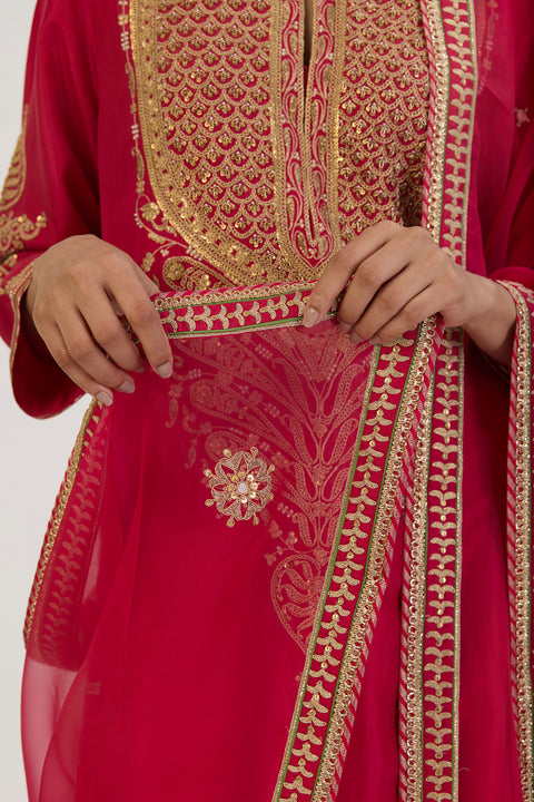 Rajasi Dupatta - Dark Pink
