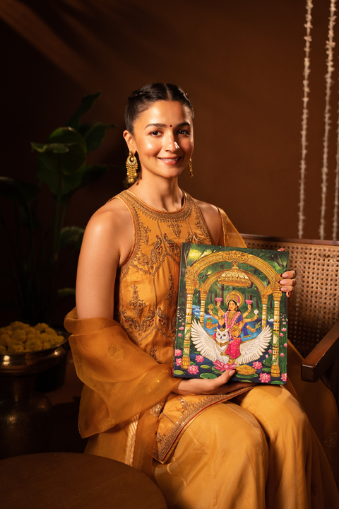 Romaani Kurta and Sharara - Yellow